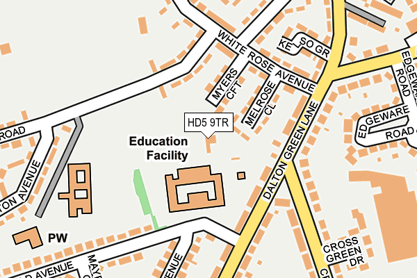 HD5 9TR map - OS OpenMap – Local (Ordnance Survey)