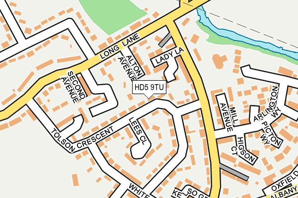 HD5 9TU map - OS OpenMap – Local (Ordnance Survey)