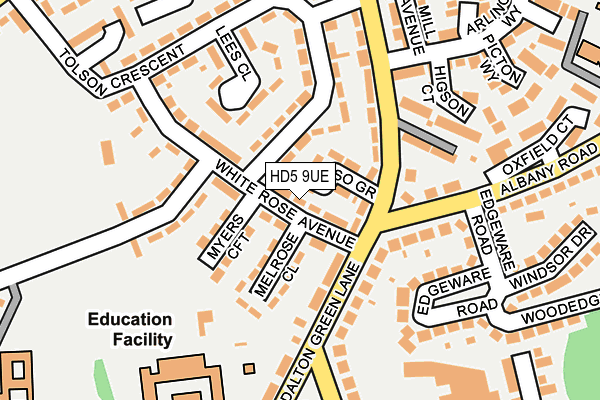 HD5 9UE map - OS OpenMap – Local (Ordnance Survey)