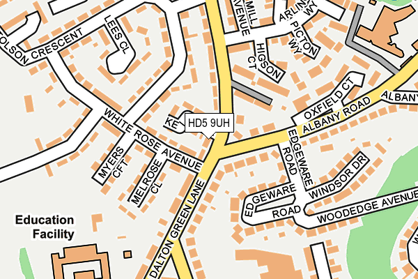 HD5 9UH map - OS OpenMap – Local (Ordnance Survey)