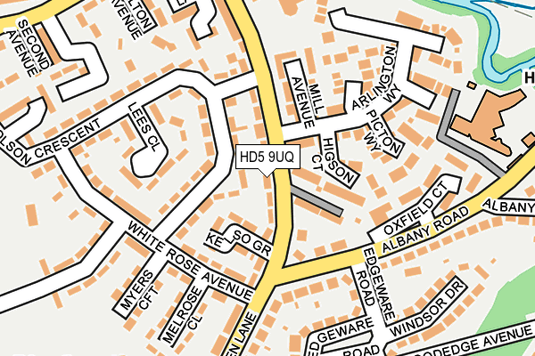 HD5 9UQ map - OS OpenMap – Local (Ordnance Survey)