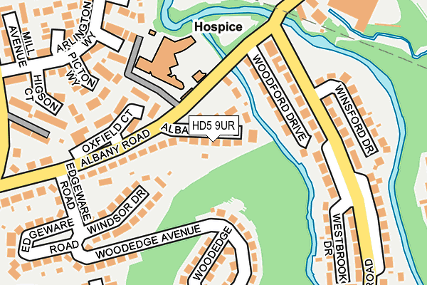 HD5 9UR map - OS OpenMap – Local (Ordnance Survey)