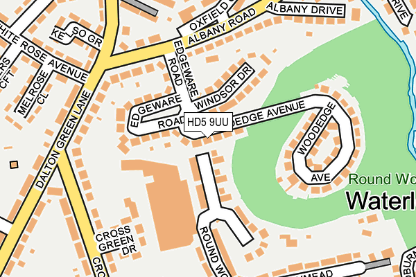 HD5 9UU map - OS OpenMap – Local (Ordnance Survey)