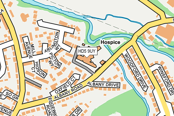 HD5 9UY map - OS OpenMap – Local (Ordnance Survey)