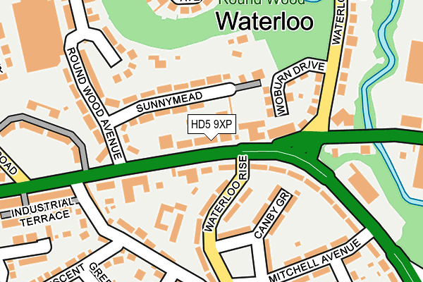 HD5 9XP map - OS OpenMap – Local (Ordnance Survey)