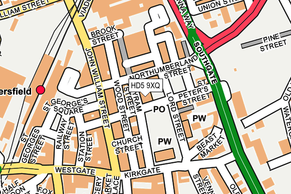 HD5 9XQ map - OS OpenMap – Local (Ordnance Survey)