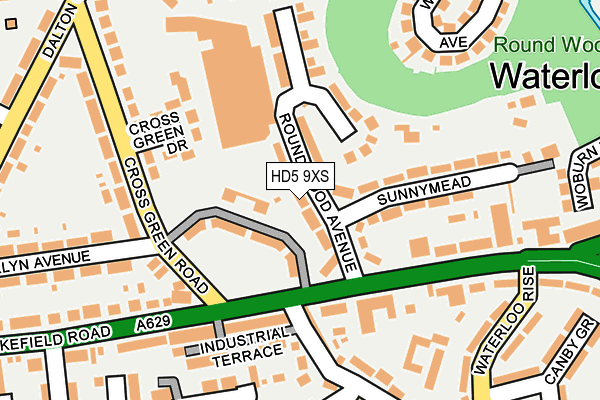 HD5 9XS map - OS OpenMap – Local (Ordnance Survey)