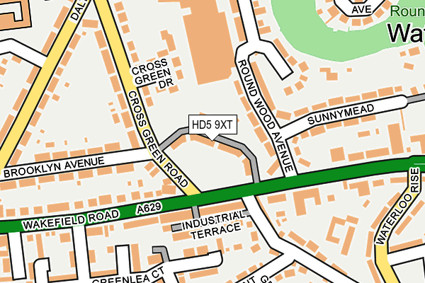 HD5 9XT map - OS OpenMap – Local (Ordnance Survey)