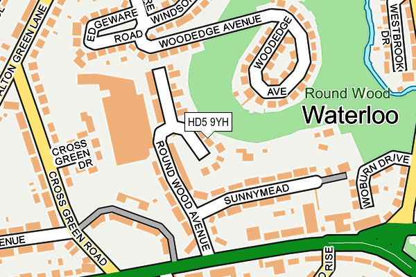 HD5 9YH map - OS OpenMap – Local (Ordnance Survey)
