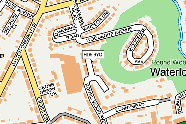 HD5 9YQ map - OS OpenMap – Local (Ordnance Survey)