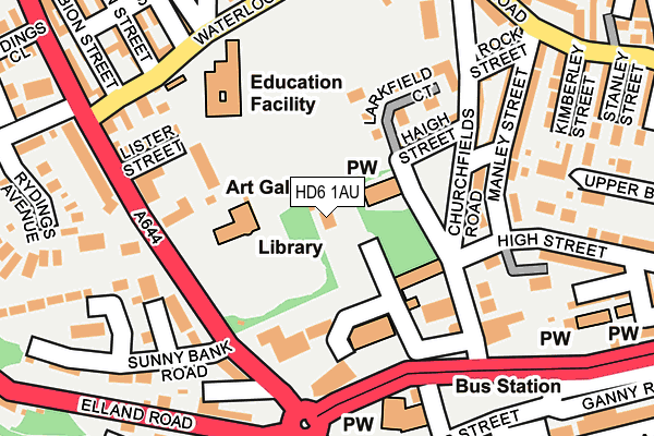 HD6 1AU map - OS OpenMap – Local (Ordnance Survey)