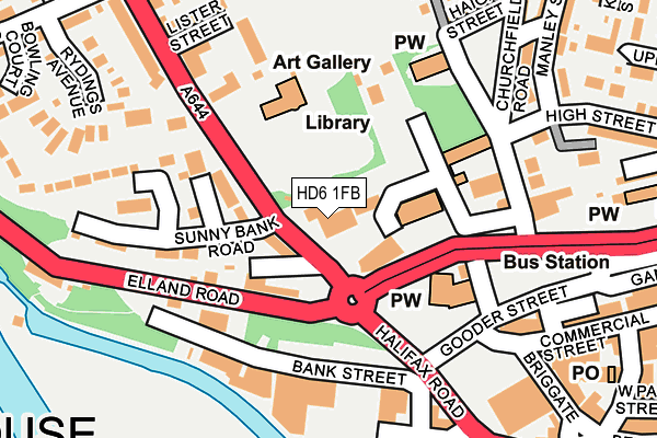 HD6 1FB map - OS OpenMap – Local (Ordnance Survey)