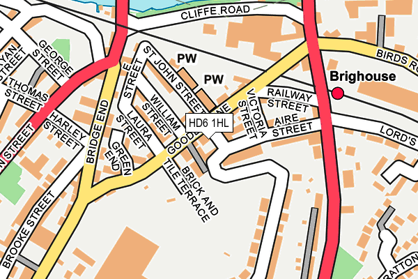 HD6 1HL map - OS OpenMap – Local (Ordnance Survey)