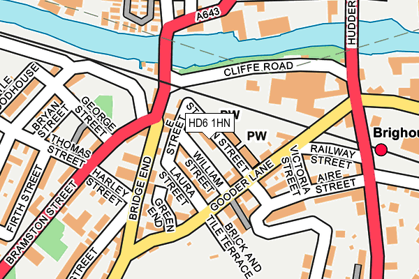 HD6 1HN map - OS OpenMap – Local (Ordnance Survey)