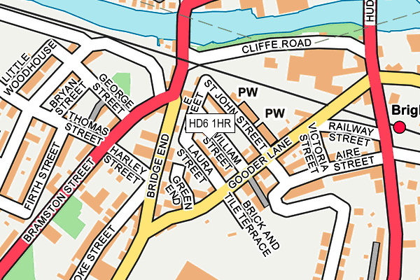 HD6 1HR map - OS OpenMap – Local (Ordnance Survey)