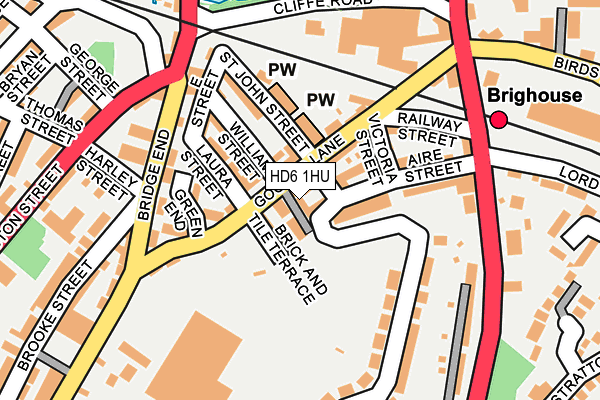 HD6 1HU map - OS OpenMap – Local (Ordnance Survey)