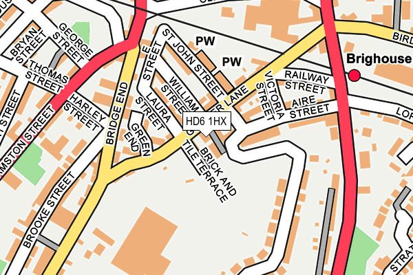 HD6 1HX map - OS OpenMap – Local (Ordnance Survey)