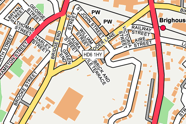 HD6 1HY map - OS OpenMap – Local (Ordnance Survey)