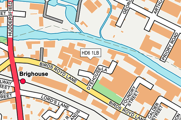 HD6 1LB map - OS OpenMap – Local (Ordnance Survey)