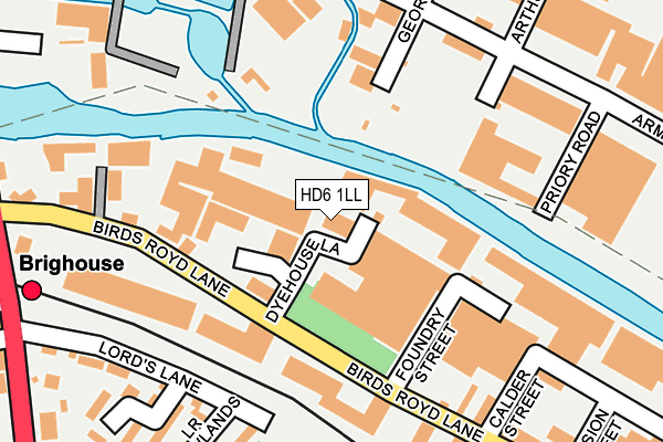 HD6 1LL map - OS OpenMap – Local (Ordnance Survey)