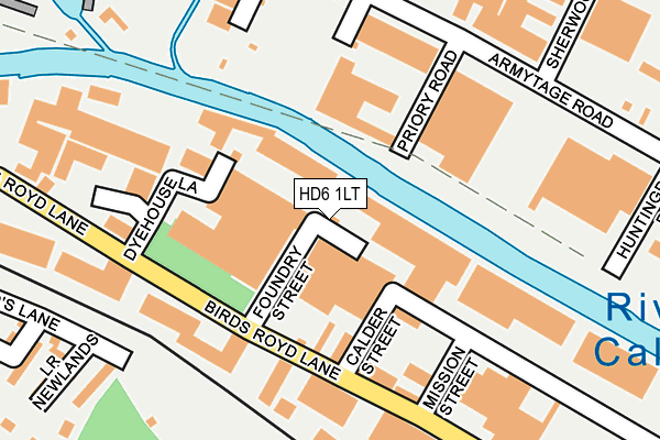 HD6 1LT map - OS OpenMap – Local (Ordnance Survey)