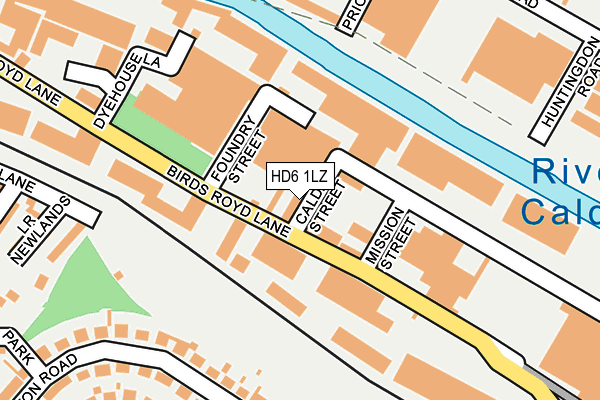 HD6 1LZ map - OS OpenMap – Local (Ordnance Survey)