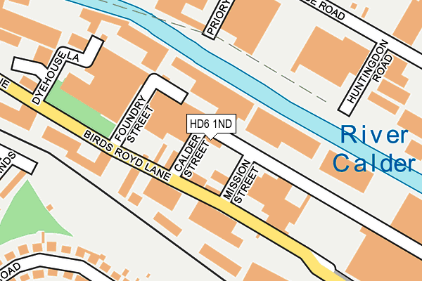 HD6 1ND map - OS OpenMap – Local (Ordnance Survey)