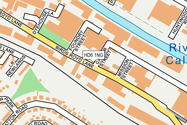 HD6 1NG map - OS OpenMap – Local (Ordnance Survey)