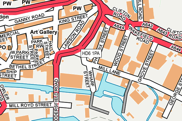 HD6 1PA map - OS OpenMap – Local (Ordnance Survey)