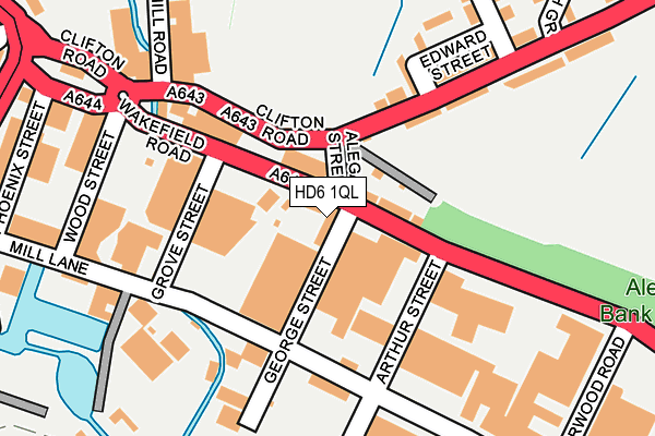 HD6 1QL map - OS OpenMap – Local (Ordnance Survey)