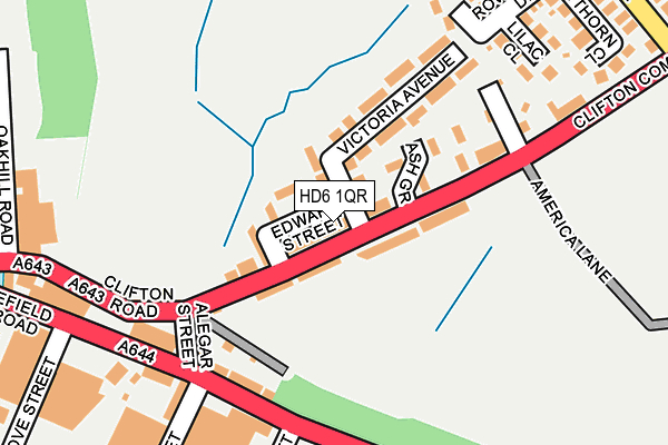 HD6 1QR map - OS OpenMap – Local (Ordnance Survey)