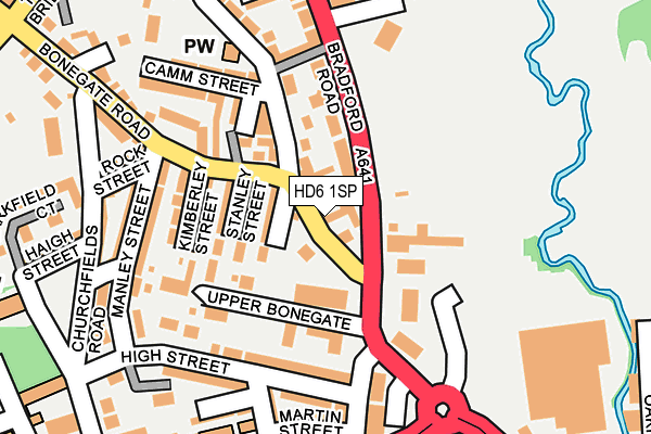 HD6 1SP map - OS OpenMap – Local (Ordnance Survey)