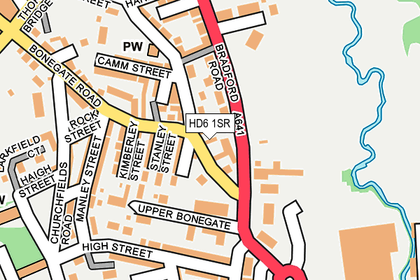 HD6 1SR map - OS OpenMap – Local (Ordnance Survey)