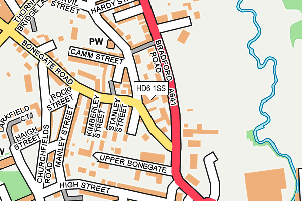 HD6 1SS map - OS OpenMap – Local (Ordnance Survey)