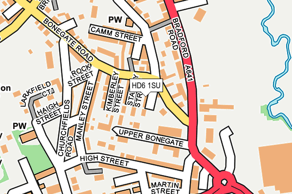 HD6 1SU map - OS OpenMap – Local (Ordnance Survey)