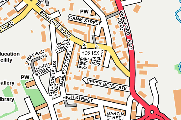HD6 1SX map - OS OpenMap – Local (Ordnance Survey)