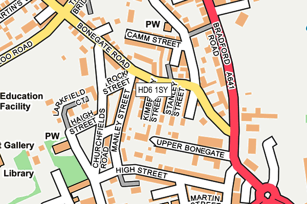 HD6 1SY map - OS OpenMap – Local (Ordnance Survey)