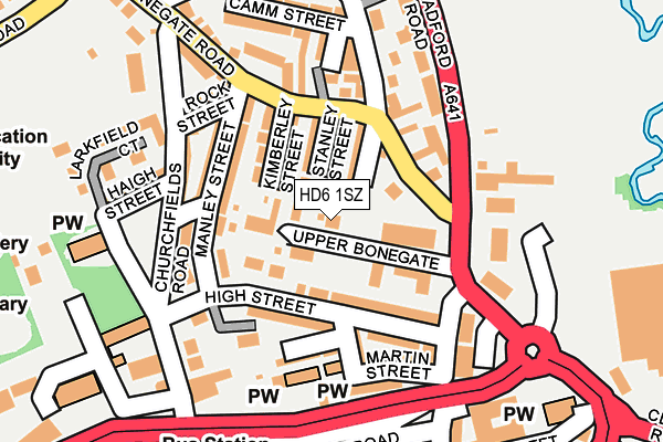 HD6 1SZ map - OS OpenMap – Local (Ordnance Survey)