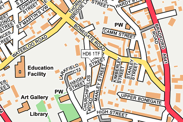 HD6 1TF map - OS OpenMap – Local (Ordnance Survey)