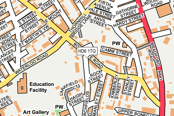 HD6 1TQ map - OS OpenMap – Local (Ordnance Survey)