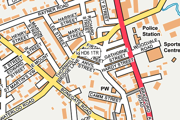 HD6 1TR map - OS OpenMap – Local (Ordnance Survey)