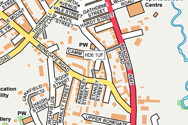 HD6 1UF map - OS OpenMap – Local (Ordnance Survey)
