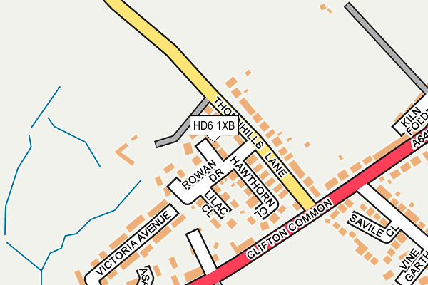 HD6 1XB map - OS OpenMap – Local (Ordnance Survey)