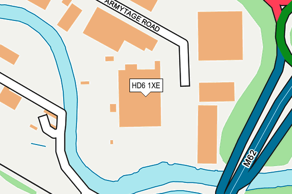 HD6 1XE map - OS OpenMap – Local (Ordnance Survey)