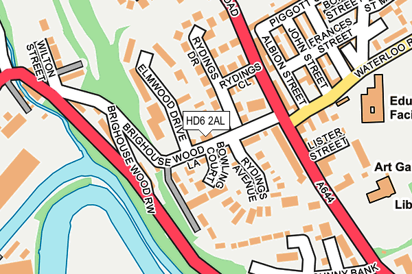 HD6 2AL map - OS OpenMap – Local (Ordnance Survey)