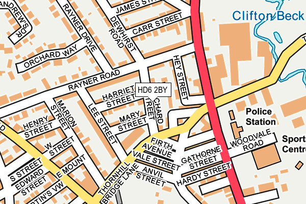 HD6 2BY map - OS OpenMap – Local (Ordnance Survey)