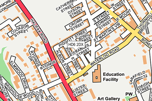 Map of THE CANDY SHOP (BRIGHOUSE) LTD at local scale