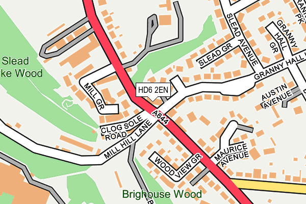 HD6 2EN map - OS OpenMap – Local (Ordnance Survey)