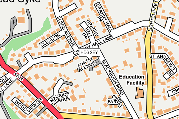 HD6 2EY map - OS OpenMap – Local (Ordnance Survey)