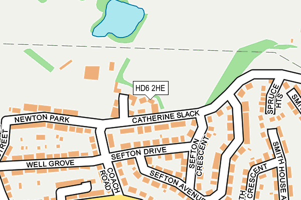 HD6 2HE map - OS OpenMap – Local (Ordnance Survey)